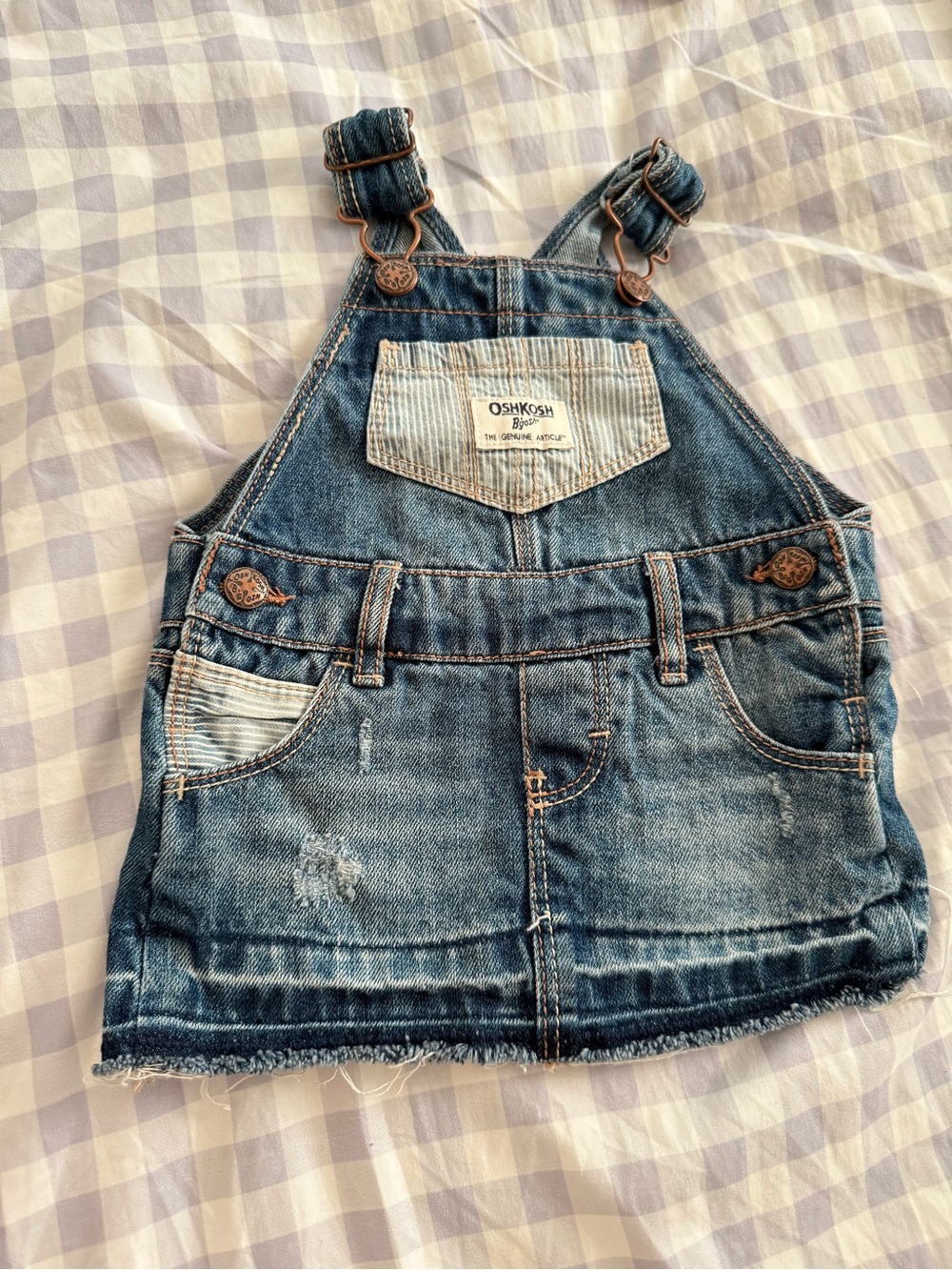 OshKosh B'gosh Denim Overall Skirt dress 6 months